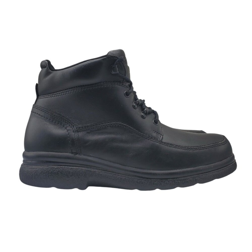 Black Leather Men's Boots - Picture 4 of 11